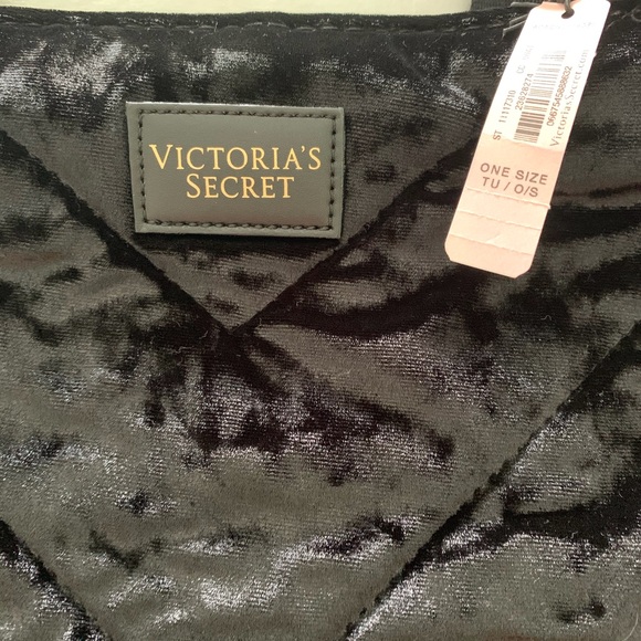 Victoria Secret Black Velvet Mini Tote Brand New - Picture 3 of 6